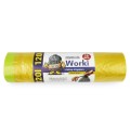 Worki na śmieci MR.TRASH z taśmą ściągającą żółte 120l