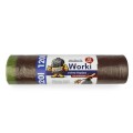 Worki na śmieci MR.TRASH z taśmą ściągającą brązowe 120l
